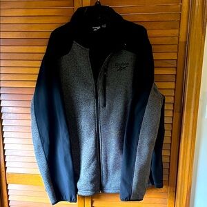 Reebok Men's Charcoal and Black Performance Jacket Size XXL